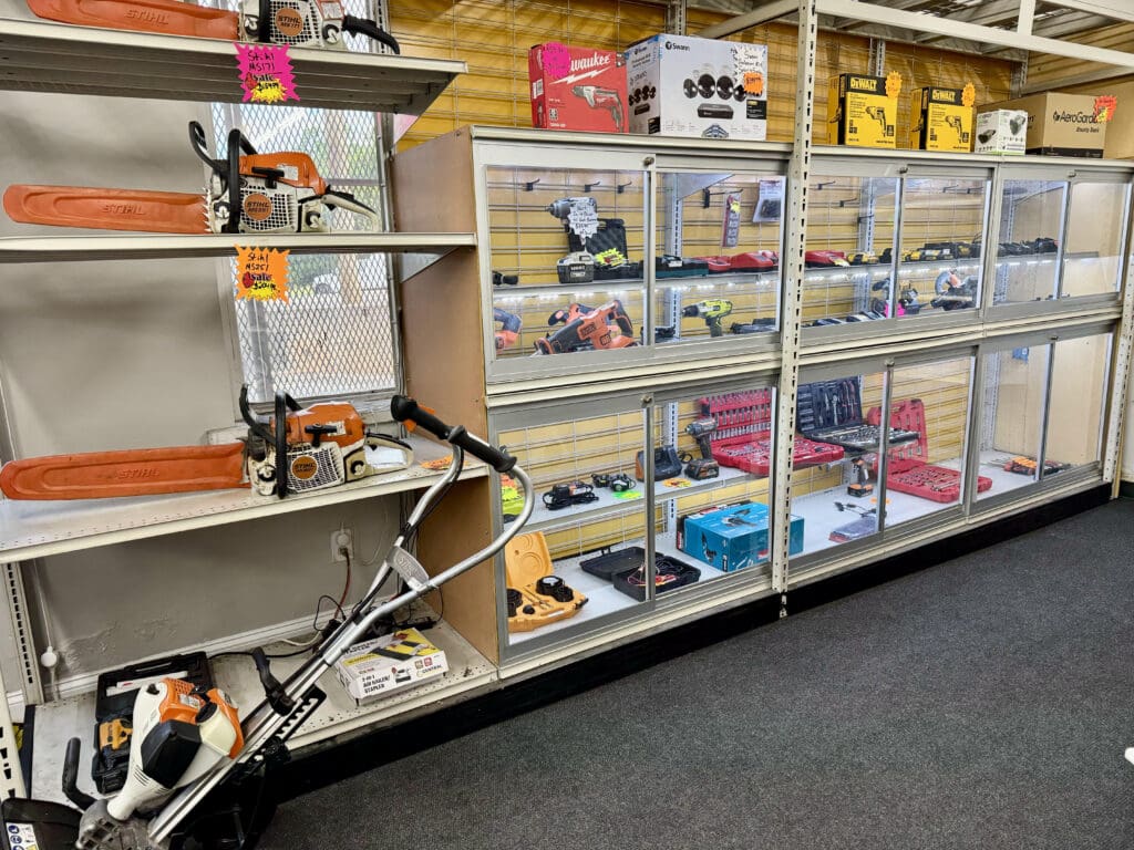 Shelf with tools